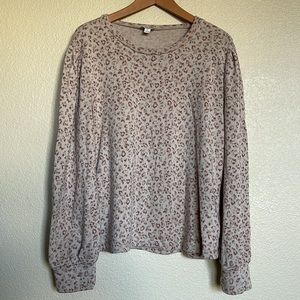 J. CREW CHEETAH PRINT SWEATER SIZE L